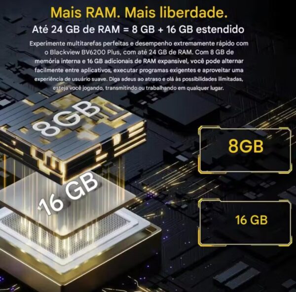 📱 Smartphone Blackview BV6200 Plus NFC — 11.000mAh | Robusto e Potente! - Imagem 3